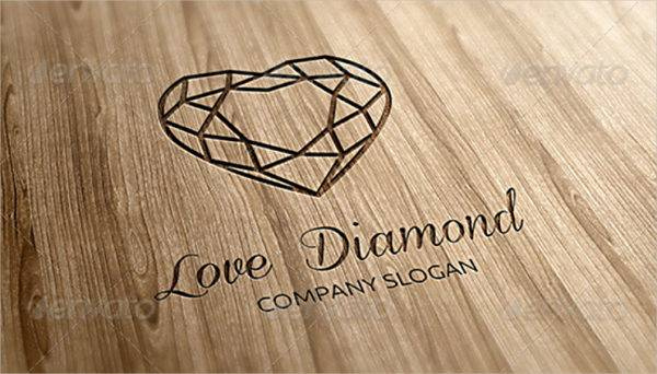 上海LOGO設計欣賞：心臟形狀愛鉆石logo設計