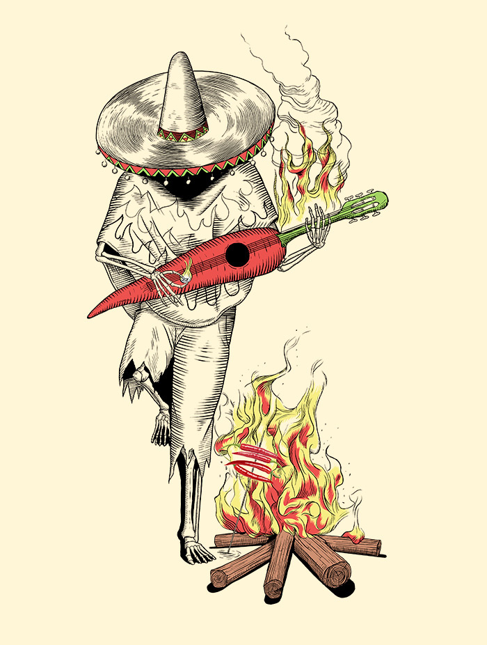 Rubio 薯片包裝插畫設計-創(chuàng)意鉛筆素描人物風格系列