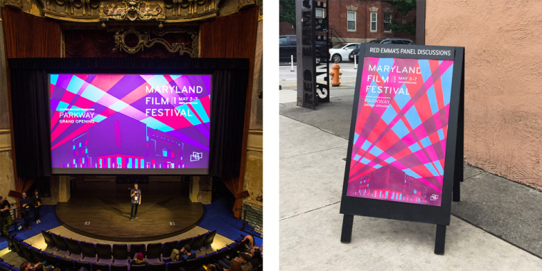 MdFF馬里蘭電影節新標識logo設計VI設計-疊加色塊