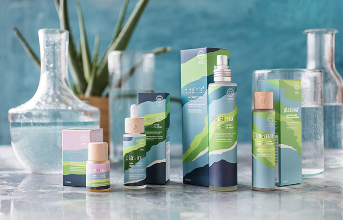 PLASINIA化妝品品牌形象VI設計包裝設計，傳達全天然產品系列