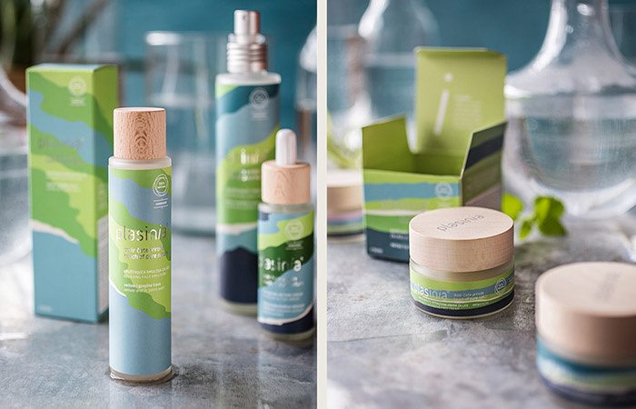 PLASINIA化妝品品牌形象VI設計包裝設計，傳達全天然產品系列