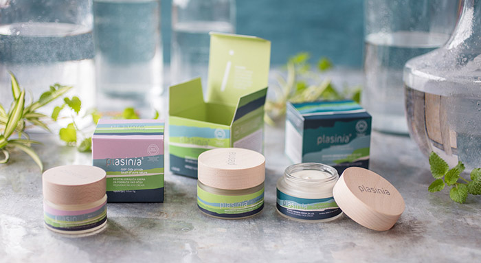 PLASINIA化妝品品牌形象VI設計包裝設計，傳達全天然產品系列