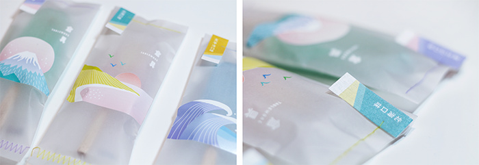 有趣清新的Tablewore 帶木制餐具的冰棍棒冰冰淇淋包裝設(shè)計(jì)插畫設(shè)計(jì)