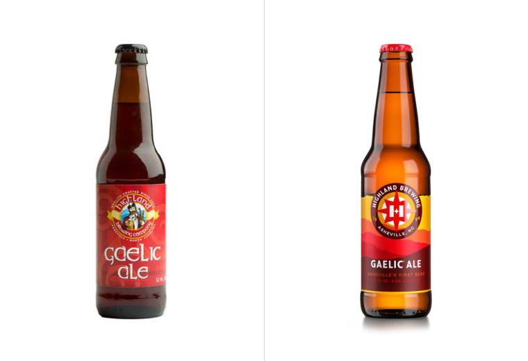 Highland Brewing啤酒包裝設計標志設計，字母“H”與指南針巧妙的融合