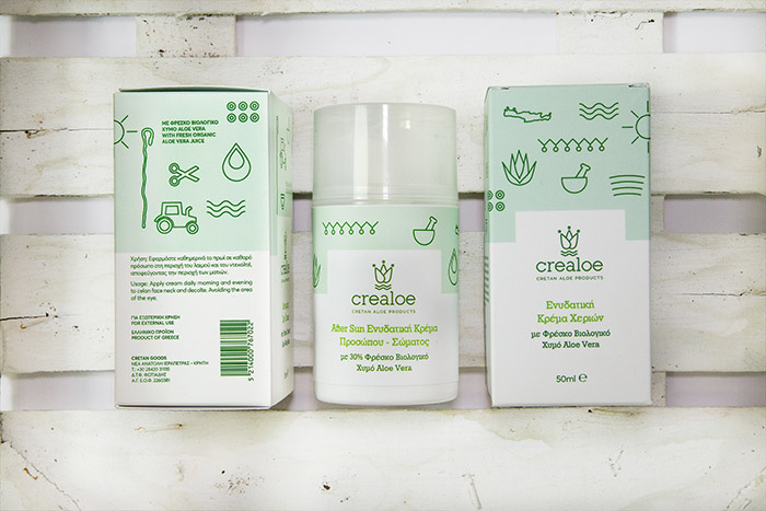 Cretan蘆薈美容產品包裝設計，“象形文字”風格傳達天然高端有機感