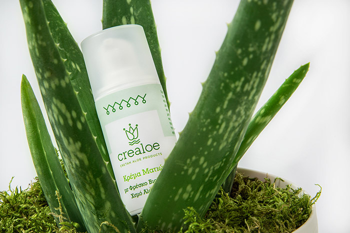 Cretan蘆薈美容產品包裝設計，“象形文字”風格傳達天然高端有機感