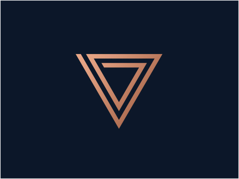 古銅色倒立三角形的律師logo設(shè)計(jì)--上海logo設(shè)計(jì)公司