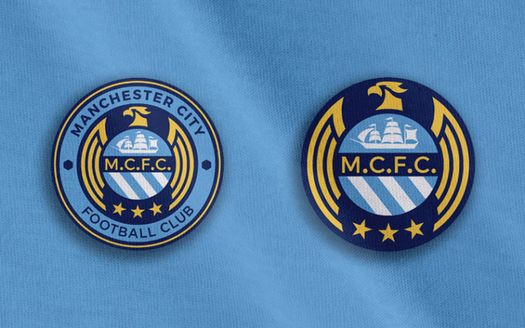 曼城足球隊徽標logo設計-上海logo設計公司