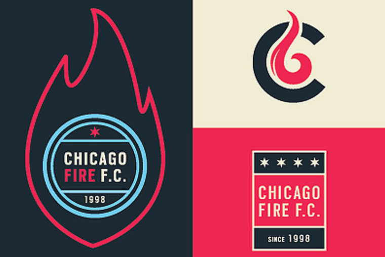 芝加哥火焰隊足球俱樂部logo設計-上海logo設計公司