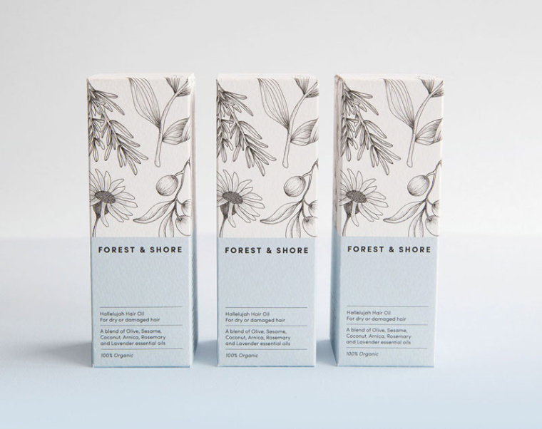 森林和海岸包裝設計