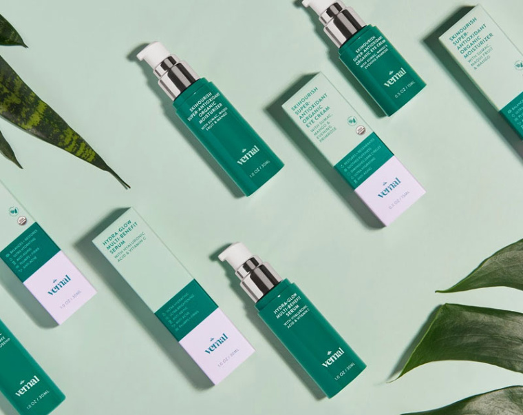 春天的美麗護膚品包裝設計