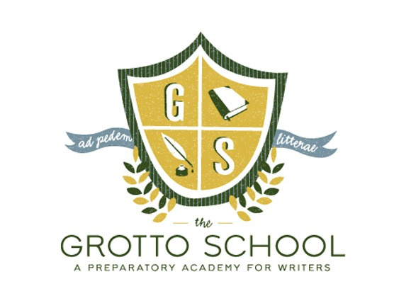 字母加書籍的徽章教育標志logo設計--上海標志設計公司欣賞