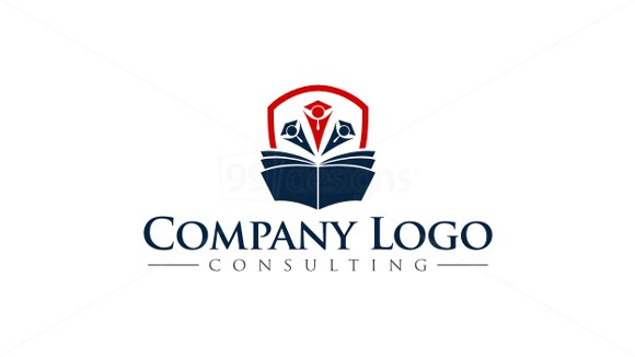 學習與書籍結合的教育logo設計-上海標志設計公司欣賞