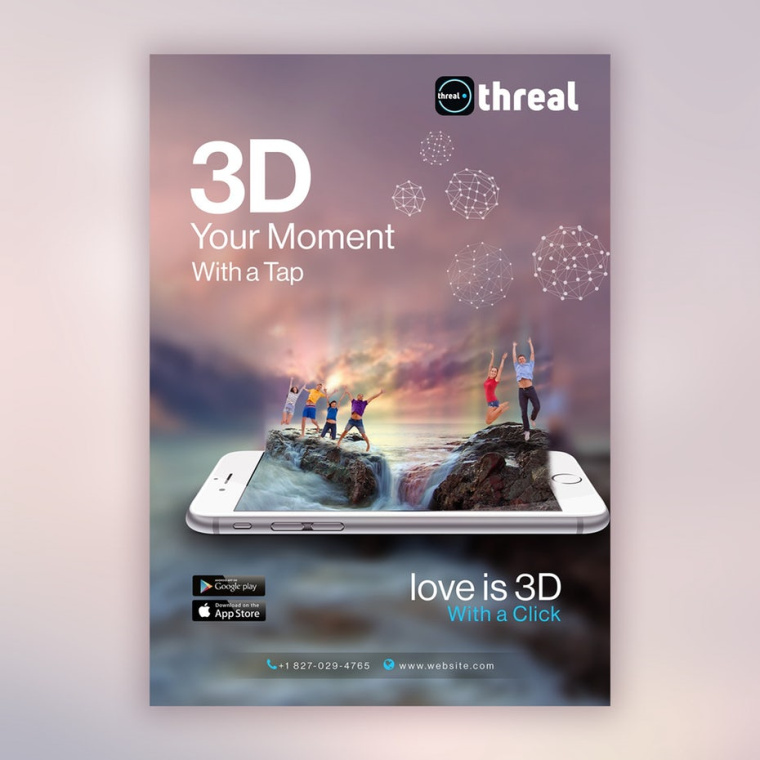 3D公司獨特海報設計-如何設計一個海報終極指南