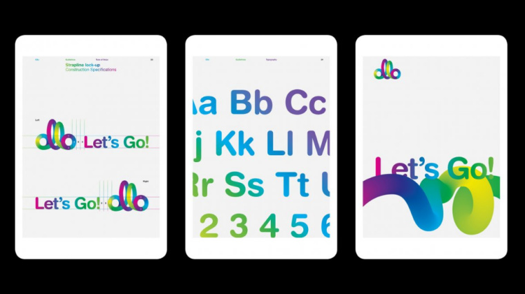 OLLO 粗線條漸變色logo設計vi設計欣賞-上海logo設計VI設計公司