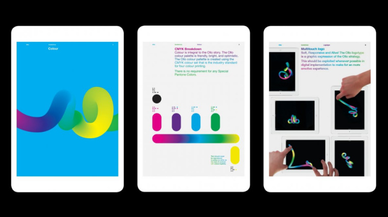 OLLO 粗線條漸變色logo設計vi設計欣賞-上海logo設計VI設計公司