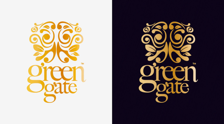 Green Gate護膚品牌標志設計包裝設計，縷縷金箔增添優雅的健康精髓