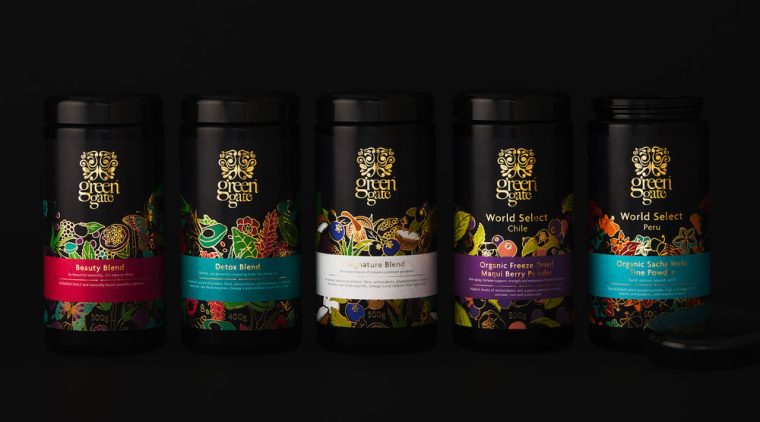 Green Gate護膚品牌標志設計包裝設計，縷縷金箔增添優雅的健康精髓