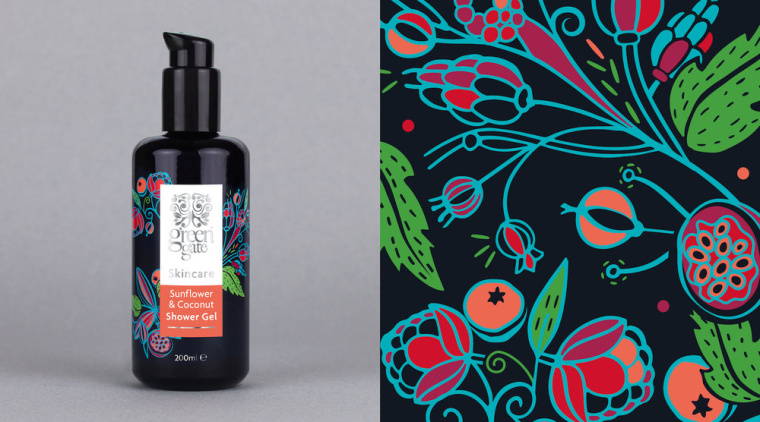 Green Gate護膚品牌標志設計包裝設計，縷縷金箔增添優雅的健康精髓