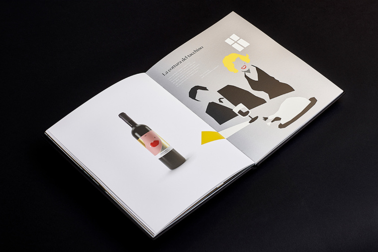 Nuceria Group國外酒文化宣傳畫冊設計“瓶子里的故事”-”-諾瑪和紅葡萄酒