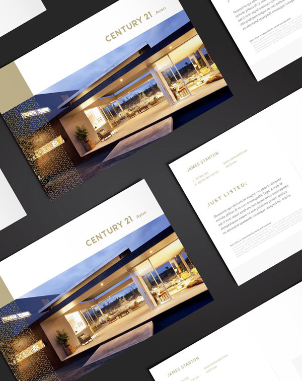 Century 21 房地產(chǎn)中介代理公司新品牌形象設計與logo設計-傳單設計
