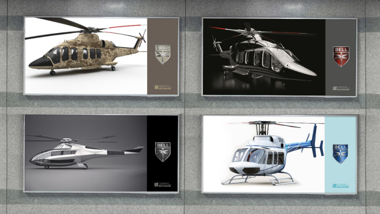 直升飛機公司航空公司Bell酷炫的標志設計，源自蜻蜓的造型靈感