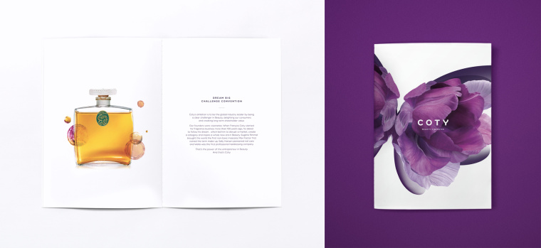 美麗的全球挑戰(zhàn)者COTY美容公司蝴蝶插圖品牌形象策劃設(shè)計
