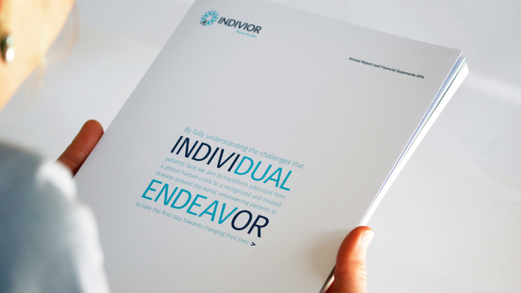 INDIVIOR制藥公司LOGO設計與年度報告宣傳畫冊設計