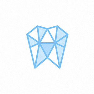 簡單的幾何形狀的logo設計-幾何形狀牙醫logo