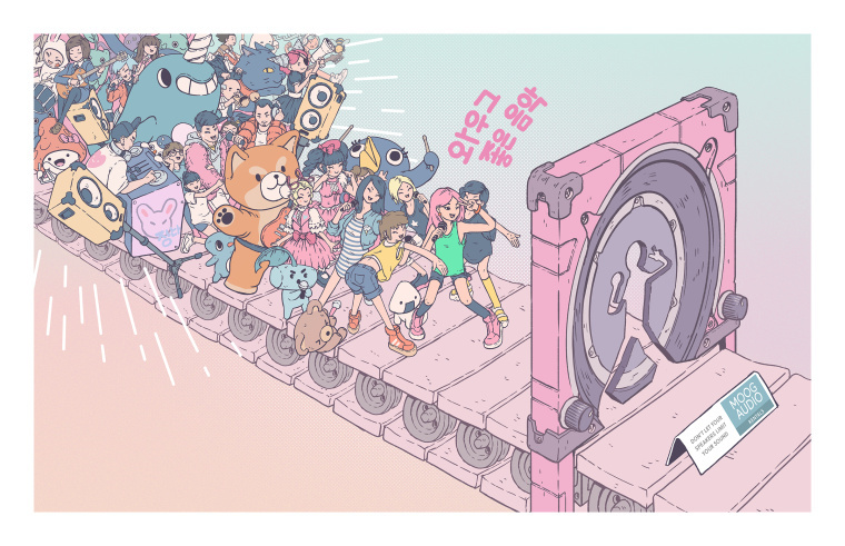 Moog 高端音箱音響設(shè)備創(chuàng)意平面廣告設(shè)計(jì)“濾除雜音篇”