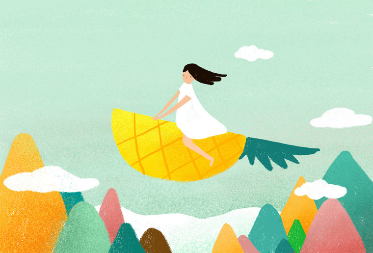 鳳梨酥店“一封情酥”插圖畫式包裝設計“情不自已，酥給了你”