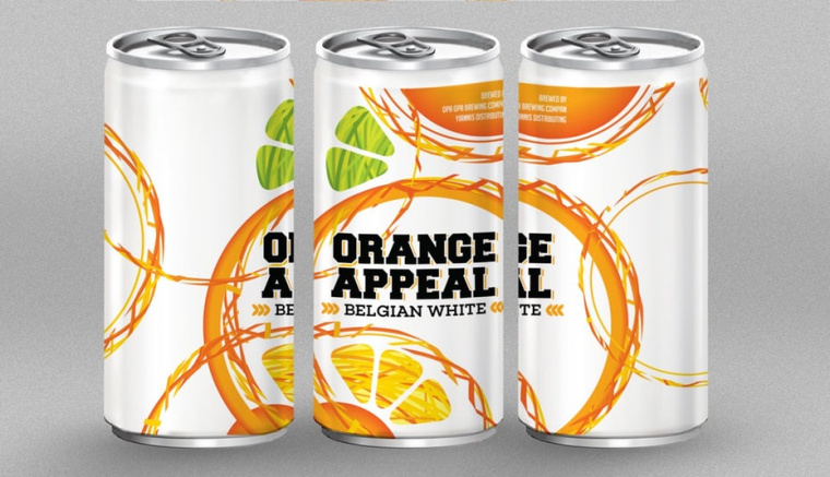 明亮的橙色果汁標(biāo)簽設(shè)計