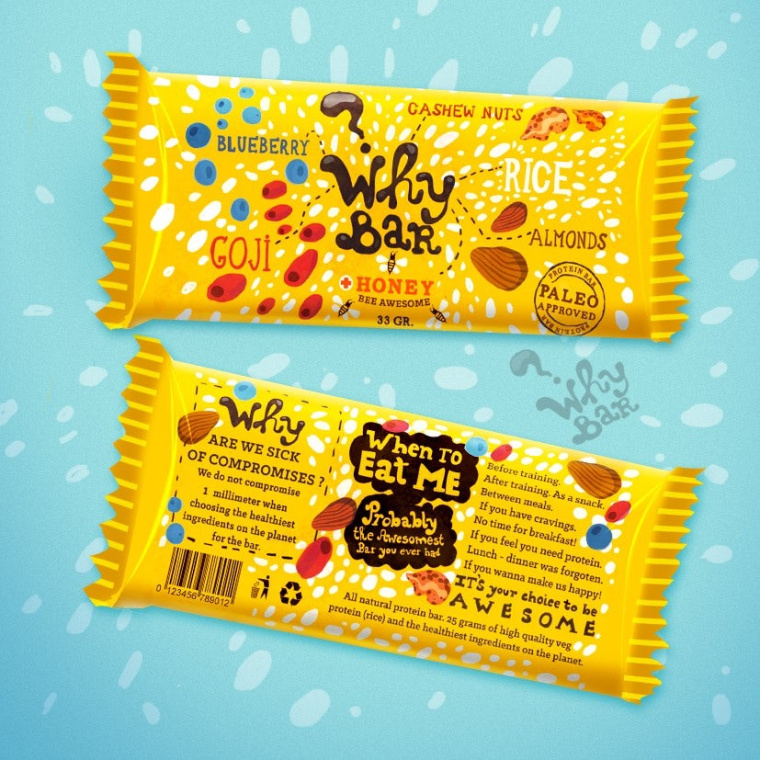 谷物棒黃色包裝設(shè)計