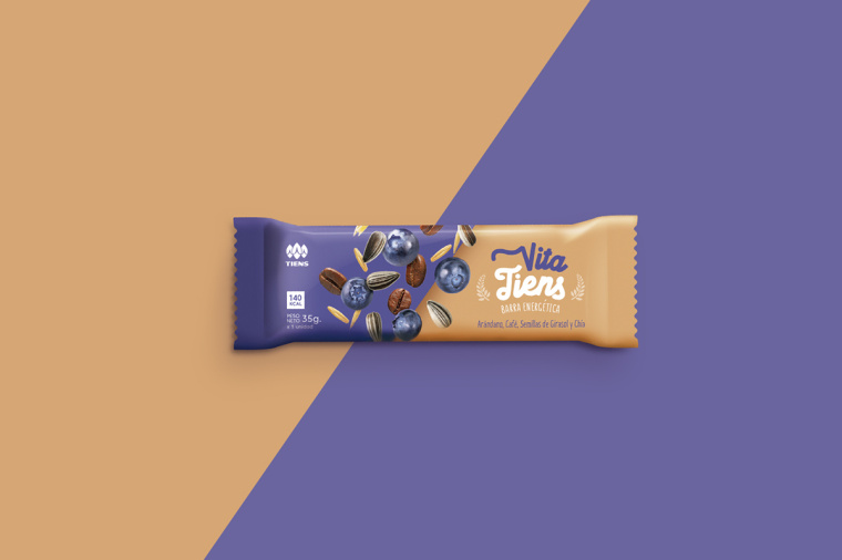 Vita Tiens 能量棒包裝設計，爆炸能量和活力主題設計