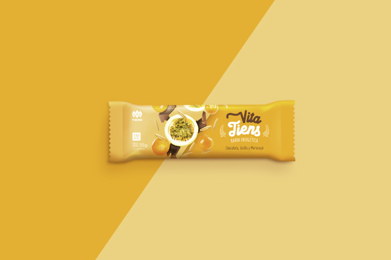Vita Tiens 能量棒包裝設計，爆炸能量和活力主題設計