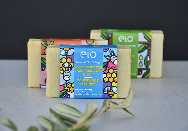 Elo 天然手工肥皂品牌波譜幾何藝術風格包裝設計