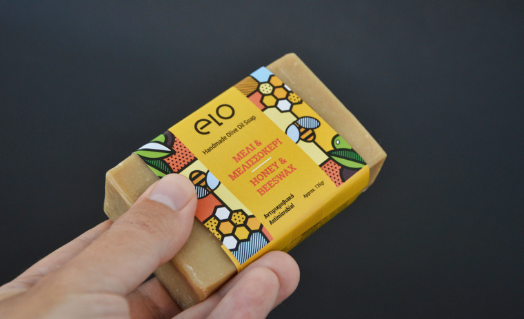 Elo 天然手工肥皂品牌波譜幾何藝術風格包裝設計