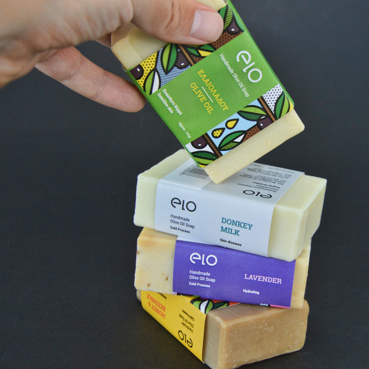 Elo 天然手工肥皂品牌波譜幾何藝術風格包裝設計