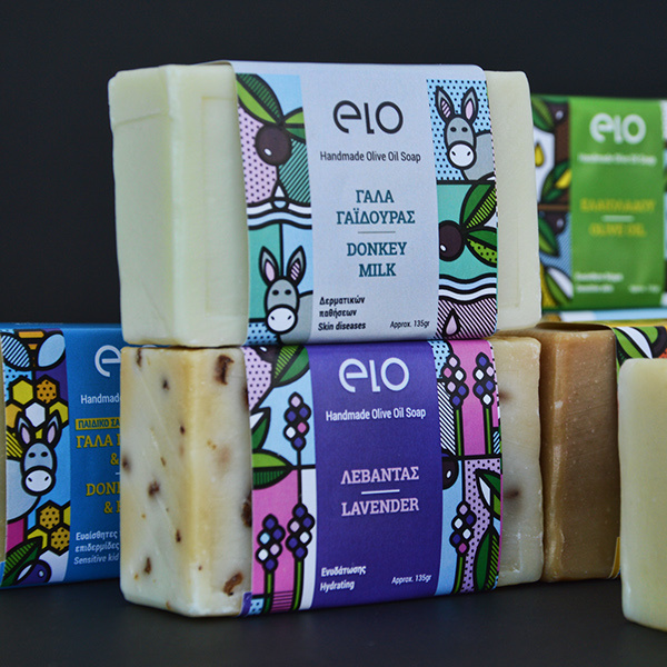 Elo 天然手工肥皂品牌波譜幾何藝術風格包裝設計