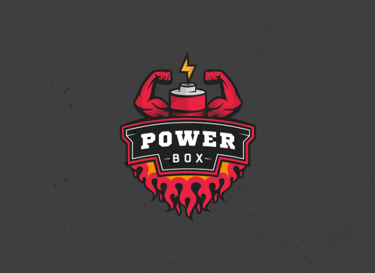 電源箱logo設計-上海logo設計公司健康保健運動營養logo靈感