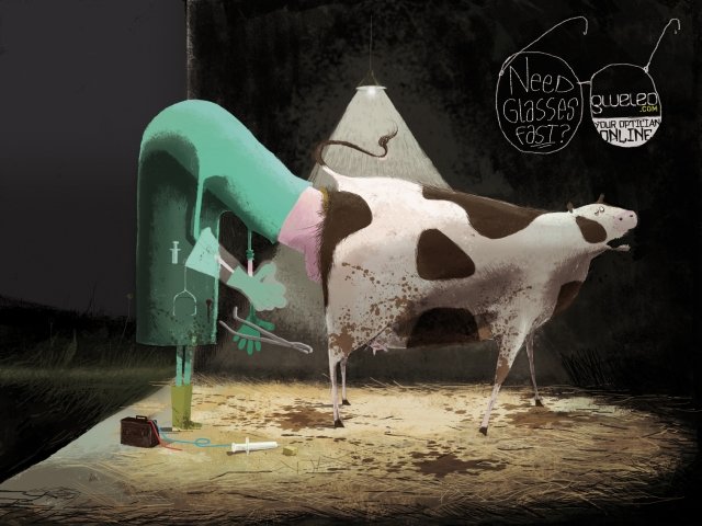 Gweleo 眼鏡商城搞怪幽默手法平面創意廣告設計-獸醫