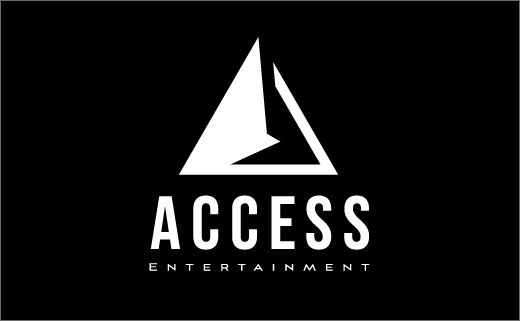 Access 娛樂媒體投資公司品牌形象設計-立體陰影設計手法logo設計