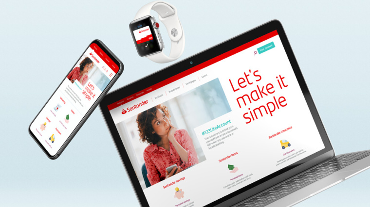 煽動火焰，Santande桑坦德銀行新logo設計品牌形象vi設計