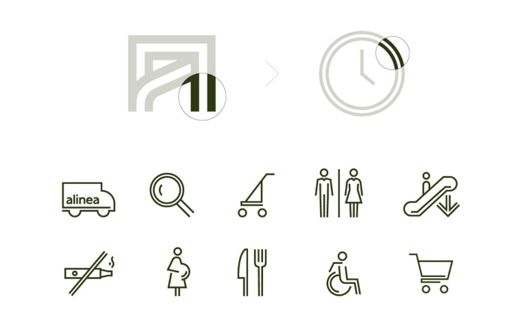 Alinéa法國(guó)家具裝飾公司商場(chǎng)標(biāo)識(shí)logo設(shè)計(jì)與vi形象設(shè)計(jì)-商場(chǎng)導(dǎo)視符號(hào)設(shè)計(jì)