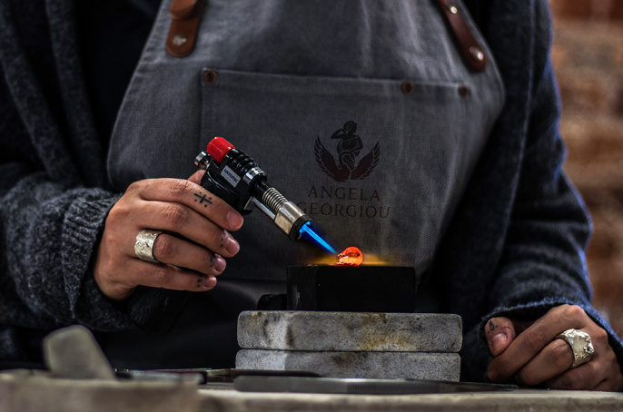 奢侈品品牌設計：Angela Georgiou珠寶首飾品牌形象VI設計logo設計