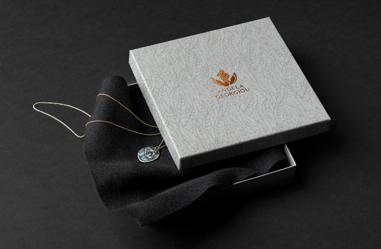 奢侈品品牌設計：Angela Georgiou珠寶首飾品牌形象VI設計logo設計