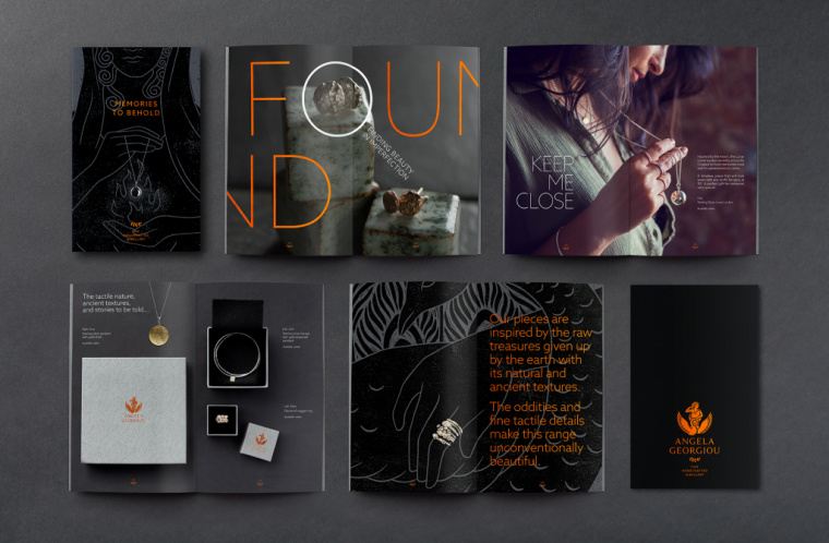 奢侈品品牌設計：Angela Georgiou珠寶首飾品牌形象VI設計-畫冊設計