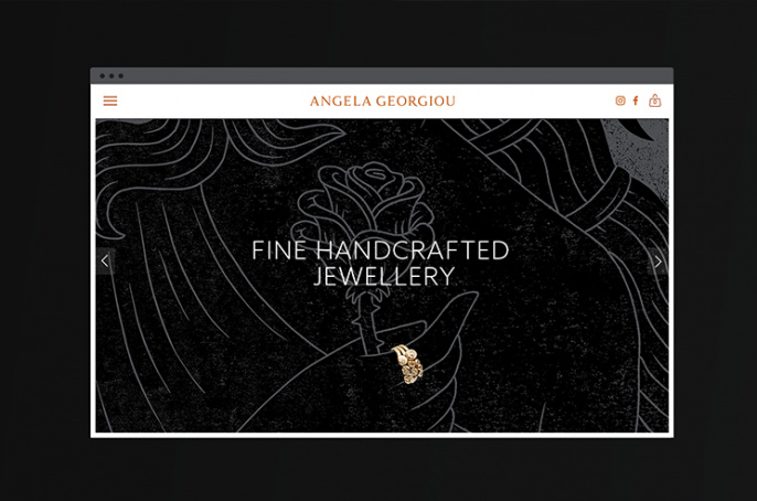 奢侈品品牌設計：Angela Georgiou珠寶首飾品牌形象VI設計logo設計