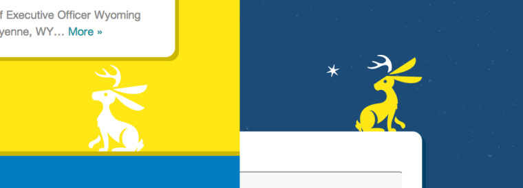 懷俄明州彩票logo設計，一只奔跑的兔子標志logo