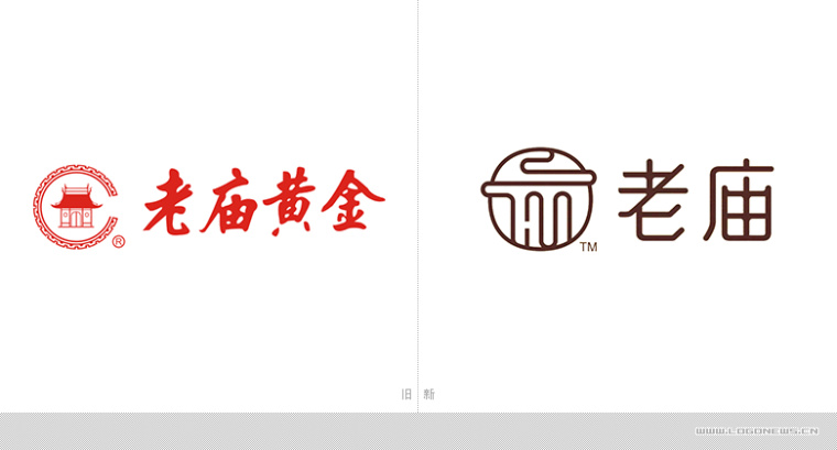 老廟黃金首飾新logo設(shè)計，外圓內(nèi)方的中式韻味logo設(shè)計
